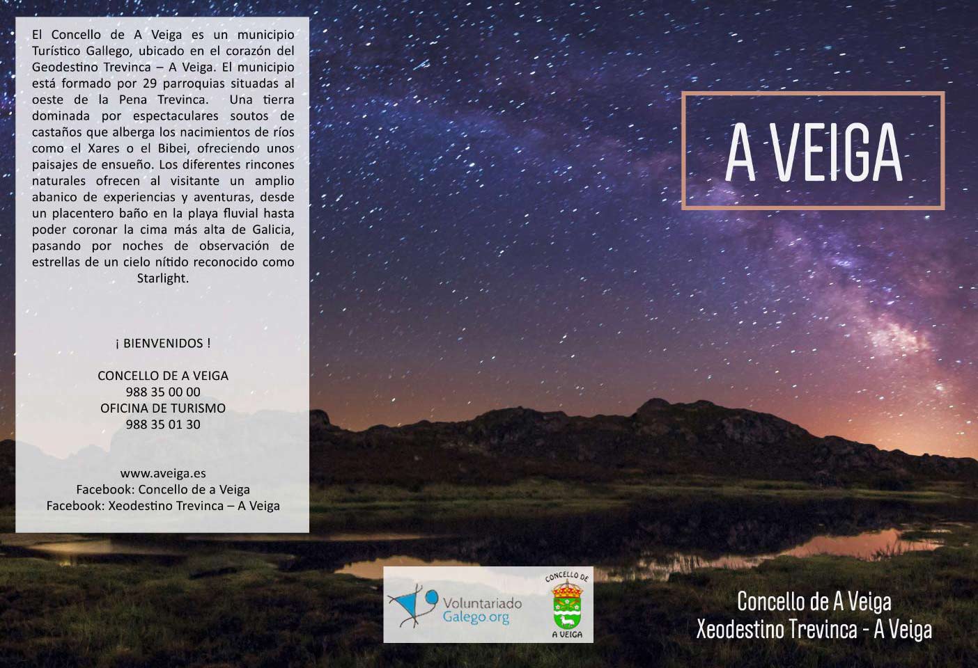 Cielo nocturno Starlight sobre Tablilla das Lagoas